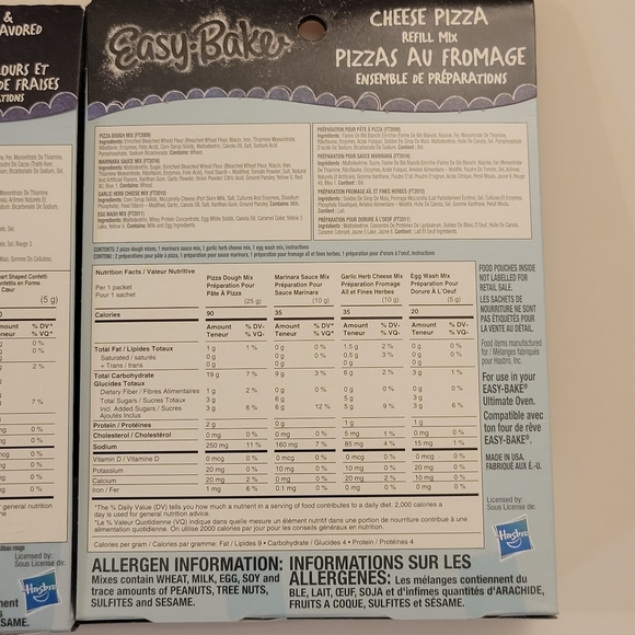 NEW Lot of 2 Easy Bake Ultimate Oven Toy Refill Mixes - Cake and Pizza - Picture 5 of 6